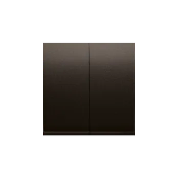 Elektrická zásuvka Kryt 2 násobný pro přístroje spínačů a tlačítek, Simon 54, barva hnědá metalizovaná