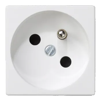 Elektrická zásuvka Zásuvka K45 s uzemňovacím kolíkem 16A 250V bezšroubové 45×45mm čistě bílá