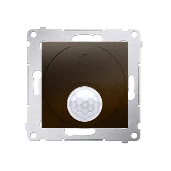 Elektrická zásuvka Spínač se senzorem pohybu a relé (přístroj s krytem), s ochranou proti neoprávněnému přístupu k ovládacím prvkům, Simon 54, barva hnědá metalizovaná