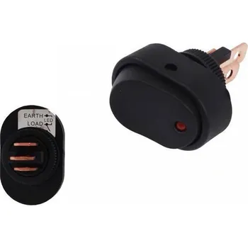 vypínač Oválný vypínač ON-OFF 3PIN červený
