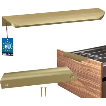 Nábytkové kování Uchyt nábytkový hliníkový zlatý mat 160/180 mm - 1 ks.