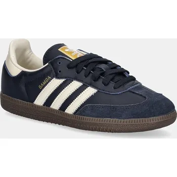 Pánské tenisky Kožené tenisky adidas Originals Samba OG tmavomodrá barva, ID2056 59X, EUR 44