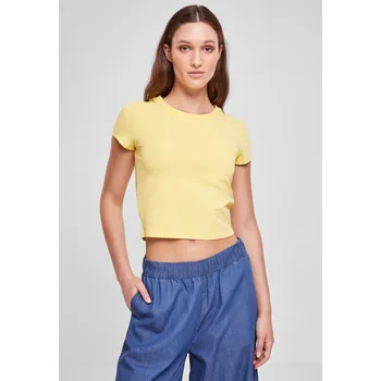 Dámské tričko Dámský strečový dres Cropped Tee vintagesun Urban Classics krémová 2546866