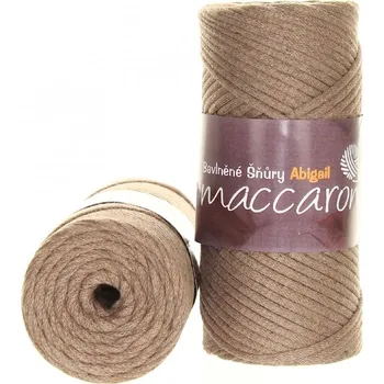 Příze Maccaroni Abigail 3 mm sv.hnědá (Špagátová příze Abigail 3 mm sv.hnědá)