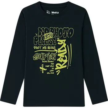 Chlapecké tričko Chlapecké triko Wolf & Wolfie S2533B černé
