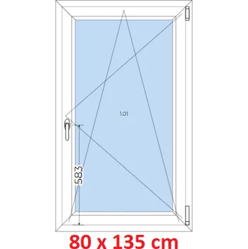 Okno Soft Plastové okno 80x135 cm, otevíravé a sklopné