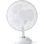 NEDIS stolní ventilátor průměr 23 cm výkon 22 W 2 rychlosti funkce oscilace kabel 1,5 m bílý