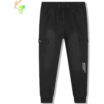 Chlapecké riflové tepláky - kalhoty Kugo CK0936 černé