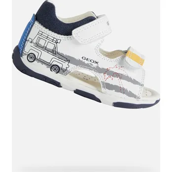 Dětská móda Chlapci první kroky Geox Tapuz Bílá - Kluci GEOX modrá | bílá 3417724