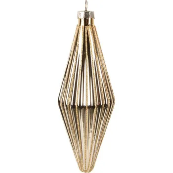 Vánoční ozdoba Zlatá skleněná vánoční ozdoba Noetijn III – 5x15 cm