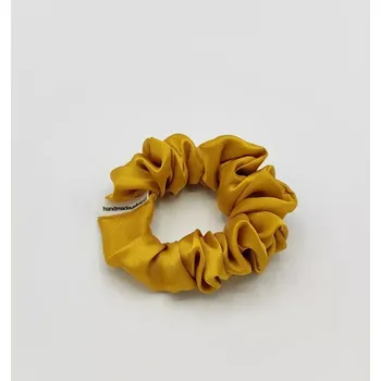 Saténová Scrunchie gumička zlatá S