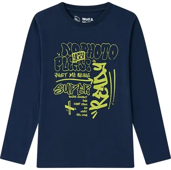 Chlapecké tričko Chlapecké triko Wolf & Wolfie S2533B tmavě modré