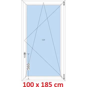 Okno Soft Plastové okno 100x185 cm, otevíravé a sklopné