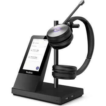 Sluchátka YEALINK/YEASTAR Yealink WH66 Dual náhlavní souprava, DECT, dvouušní, bezdrátové, MS Teams, multifunkční základnová stanice