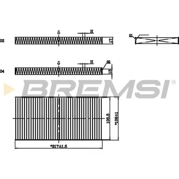 Kabinový filtr Filtr vzduchu v interiéru BREMSI FC2896