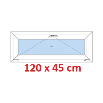 Okno Soft Plastové okno 120x45 cm, sklopné