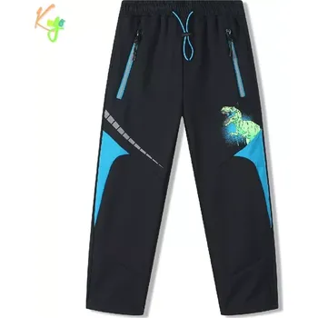 Chlapecké kalhoty Chlapecké softshellové kalhoty zateplené Kugo HK9783 černé / modré doplňky