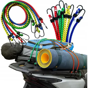 autokoberec 4X GUMOVÉ POPRUHY S HÁČKY PRO UPEVNĚNÍ PLACHTY, ZAVAZADEL - SADA