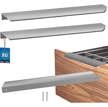 Nábytkové kování Uchyt nábytkový hliníkový stříbrný 256/276 mm sada 2 ks. - 2 ks.