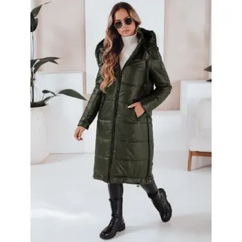 Dámská bunda Dámská přechodová prošívaná bunda ORVITA s kapucí, zelená
