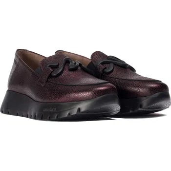 Dámské mokasíny WONDERS dámské mokasíny se sponou metalické vínové | A-2494 COBRE Velikost: 41