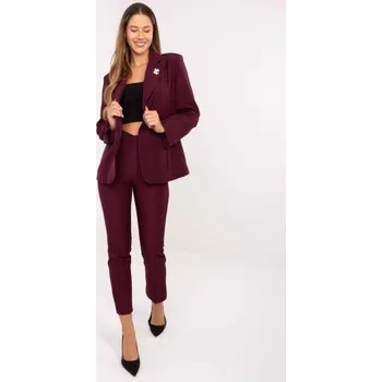 Bordová bunda s knoflíkovým zapínáním RUE PARIS