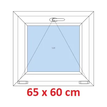 Okno Soft Plastové okno 65x60 cm, sklopné