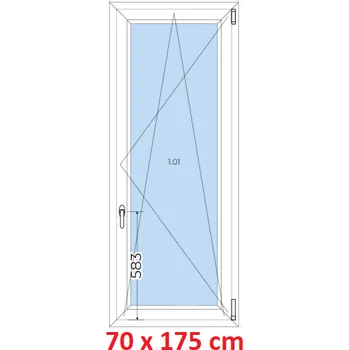 Okno Soft Plastové okno 70x175 cm, otevíravé a sklopné