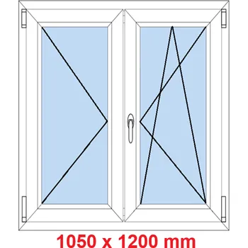 Okno Soft Dvoukřídlé plastové okno 105x120 cm, O+OS