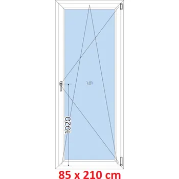 Okno Soft Plastové okno 85x210 cm, otevíravé a sklopné