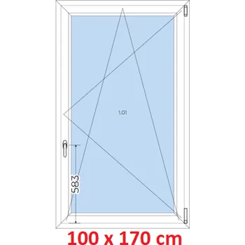 Okno Soft Plastové okno 100x170 cm, otevíravé a sklopné