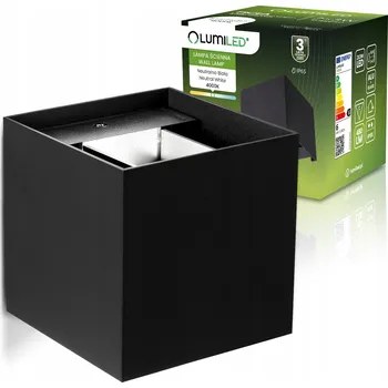 Nástěnné svítidlo Zahradní nástěnné svítidlo Lumiled černé s integrovaným LED zdrojem 6 W