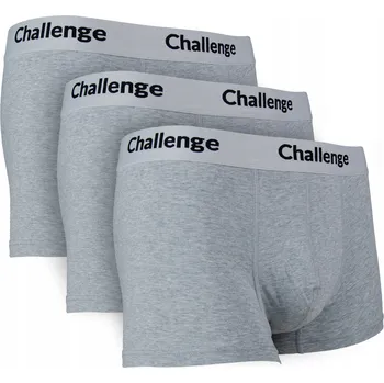 Pánské spodní prádlo Pánské boxerky 3 ks šedé 3XL Challenge
