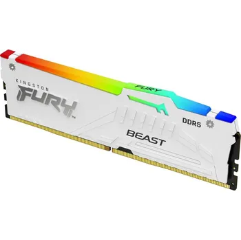 Operační paměť KINGSTON FURY Beast White RGB XMP 16GB DDR5 6000MTs CL30 DIMM