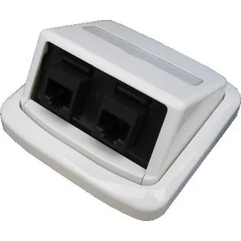 Elektroinstalační materiál Datacom ABB Tango Datová zásuvka UTP CAT6 2xRJ45 BK key bílá