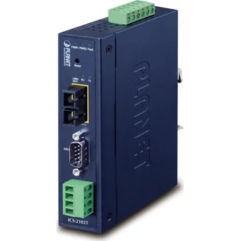 Switch PLANET Technology Planet průmyslový konvertor RS-232/422/485 na IP, 1x COM, 1x 100Base-FX SC MM 2km, 9-48VDC, 24VAC, -40~+75°C, IP30