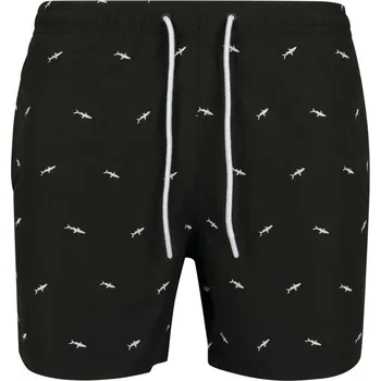 Pánské plavky Pánské šortky Urban Classics Embroidery Swim Shorts - shark/black/white 5XL