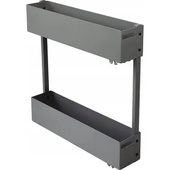 Kuchyňská skříňka CARGO KOŠ DO SKŘÍŇKY 15 BOČNÍ PRAVÝ ANTRACIT S TLUMENÍM DOVÍRÁNÍ PLNÉ DNO VÝSUVNÝ