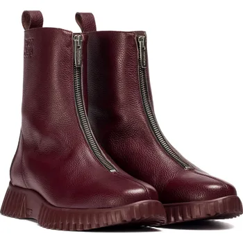 Dámská zimní obuv WONDERS kotníkové boty se středovým zipem kožené vínové | A-4403 VINO Velikost: 40