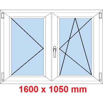 Okno Soft Dvoukřídlé plastové okno 160x105 cm, O+OS
