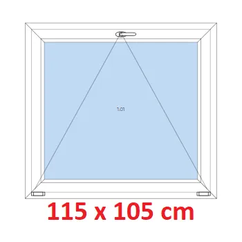 Okno Soft Plastové okno 115x105 cm, sklopné