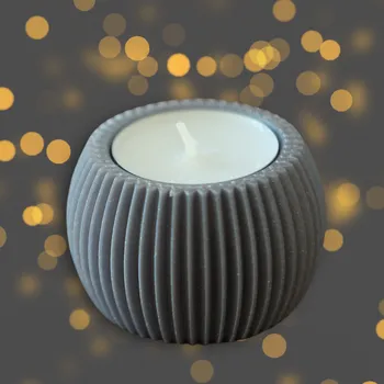 Svícen 3D svícen ŠEDÁ