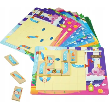 Dřevěná hračka Dřevěná hračka hroch logická hra puzzle