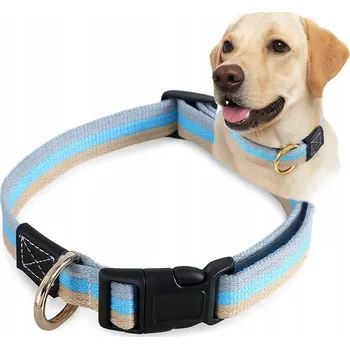 Obojek pro psa OBROŽEK PRO STŘEDNÍHO PSA BAREVNÝ LÁTKOVÝ PEVNÝ ODOLNÉ PROŠITÍ M