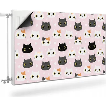 Obraz MAGNETICKÁ PODLOŽKA NA RADIÁTOR KOČKY SRDÍČKA PRO DÍVKU MAGNET 80x60