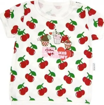 Tričko dětské krátký rukáv - DORT TŘEŠNIČKY na bílém - vel.80