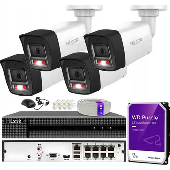 Bezpečnostní kamera Sada IP monitoringu 4 Kamery 8Mpx 4K Live Guard HiLook Hikvision Disk 2TB