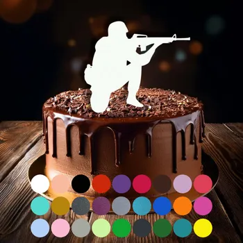 Jedlá dekorace na dort Zápich do dortu - Střelba (1) Máta (pastelová)