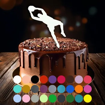 Jedlá dekorace na dort Zápich do dortu - Brankář (1) Červená