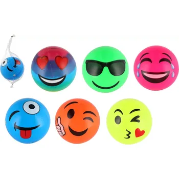 Dětský míč Hrací míč se smajlíky 11 cm, nafouknutý v síťce